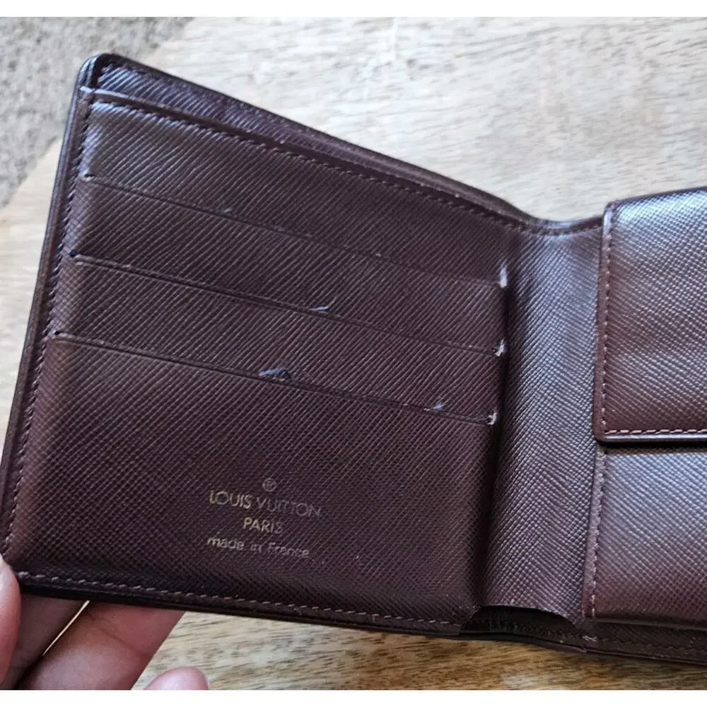 2009 #TH1019 Louis Vuitton Authentic Red MiniLinMonogram Canvas Trifold Wallet